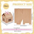 thumbnail image 2 of 24 cajas de regalo marrones con forma de casita, de cartón kraft de 12,7 x 12,7 x 13,5 cm, ideales para dulces, regalos, bodas, baby showers y fiestas de cumpleaños., 2 of 5