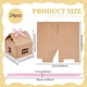 thumbnail image 2 of 24 cajas de regalo marrones con forma de casita, de cartón kraft de 12,7 x 12,7 x 13,5 cm, ideales para dulces, regalos, bodas, baby showers y fiestas de cumpleaños., 2 of 5