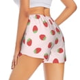 thumbnail image 4 of Picia Strawberry Pattern Women's 2 in 1 Athletic Running Shorts High Waisted Workout Casual Gym Sweat Shorts with Comfy Liner Zipper Pockets-Medium, 4 of 9
