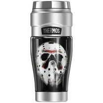 Friday The 13th Jason Mask THERMOS STAINLESS KING Stainless Steel Travel Tumbler, Vacuum insulated & Double Wall, 16oz