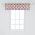 thumbnail image 2 of Ambesonne Ethnic Window Valance, Traditional Pattern of Kazakh and Turkish Motifs and 4 Petal Flower Print, Curtain Valance for Kitchen Bedroom Decor with Rod Pocket, 54" X 12", Multicolor, 2 of 2