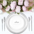 thumbnail image 4 of Koyal Wholesale Ribbed Charger Plates, 4-Pack French Style Decor, Ornate Charger Plates, Rustic Farm Table Decor (Silver), 4 of 4