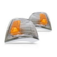 thumbnail image 6 of For 1992 93 94 1995 Toyota Pickup 2WD Corner Lights Driver and Passenger Side Pair Amber and Clear Lens With Chrome Trim For TO2520127, TO2521129 | 81620-35100, 81610-35100, 6 of 9