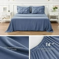 thumbnail image 3 of U by Bedsure Full Size Comforter Sets - Bedding Sets Full 7 Pieces, Bed in a Bag Green Bed Sets with Comforter, Sheets, Pillowcases & Shams, Adult & Kids Bedding, Slate Blue, 3 of 8