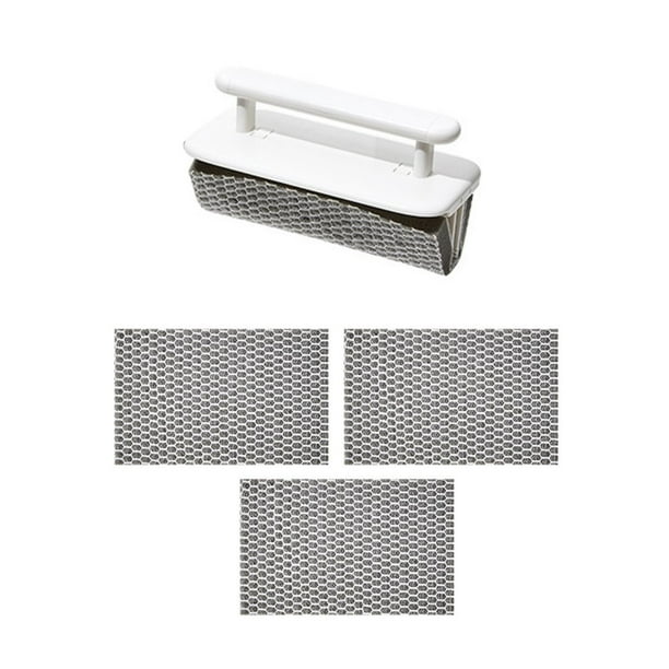 Cepillo de limpieza plegable, herramienta para limpiar ranuras de ventanas, limpiador de grietas de mano, estropajo para ropa y bañera.