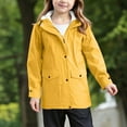 thumbnail image 5 of Boys Girl's Lightweight Waterproo𝐟 Fleece Lined Hoode𝐝 Softshell Rain Jacket Striped Lined Warm Windbreaker Long Coat Fall, 5 of 8