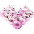 thumbnail image 4 of Zvmxot 24Pcs Christmas Balls Ornament, 1.18 Inch Christmas Decorations, Pink, Set Bright Matte Powde Hanging Balls, Plastic Electroplated Christmas GIft Pendant Decor, 4 of 9