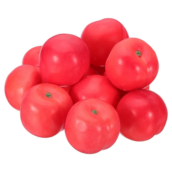 Uxcell 12 Pcs Artificial Red Plum, Foam Lifelike Fake Fruit Model Red Brin Plum