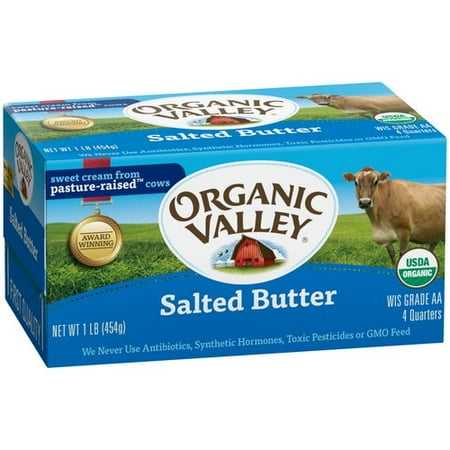 Organic Valley Salted Butter Quarters, 4 count, 1 lb