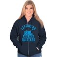thumbnail image 3 of Leftovers are for Quitters Turkey Day Unisex Plus Size Zip Hoodie Brisco Brands 4X, 3 of 6