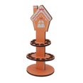 thumbnail image 1 of Wooden Christmas Money Holder,  Finish Multiple Holes Handmade Double Layer 9.3cm Base Christmas Wallet Decorations  For Party Type F, 1 of 8