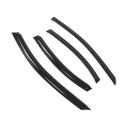 Tuningpros WD2-764 Outside Mount Window Visor Deflector Rain Guard Dark Smoke 4 Pcs Set For 2012-2016 Chevrolet Sonic Sedan