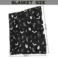thumbnail image 4 of Black and White Goth Flannel Blanket Black Throw Blanket Aesthetic Witch Bat Gothic Decor and Accessories Stuff, Birthday Halloween Decorations Witchy Gifts (50"x60"), 4 of 6
