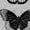 HEATHER GREY, variant on Instant Message - Butterfly Grid - Youth Girls Fitted Short Sleeve T-Shirt