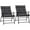 Gray, variant on Outsunny Set of 2 Outdoor Folding Chairs with Adjustable Backrest, Padded Camping Chairs for Outdoor Events, Red