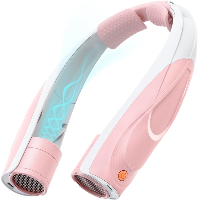 Tenvolti Ventilador de cuello portátil: ventilador personal manos libres, 6 velocidades, batería de larga duración de 6000 mAh, refrigeración más rápida, recargable por USB-C, flujo de aire 360, regal