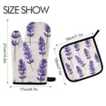 thumbnail image 2 of Yayeee Oven Mitts and Pot Holder Set of 2 Heat Resistant Kitchen Gloves Baking Hot Pad, Lavender Pattern, 2 of 5
