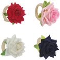 thumbnail image 1 of Romantic Creative Napkin Ring Delicate Napkin Ring Rose Flower Shape Decoration Daily Table Dining Wedding Wedding GetRich, 1 of 5