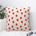 thumbnail image 6 of Rateoe Hand Drawn Strawberry Pattern Throw Pillow Cover Premium Pillow Stuffer Sham Square for Decorative Cushion Bed Couch Sofa(Pillow insert not included), 6 of 8