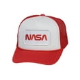thumbnail image 2 of Top Headwear NASA Hat for Men - Snapback Trucker Baseball Cap, White/Red, 2 of 4