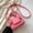 pink, variant on Candy Color Shoulder Bags For Women Solid Color Pu Leather Mini Crossbody Bag Casual Female Messenger Handbag Purse Totes Clutch