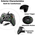 thumbnail image 2 of YOPTOP Wired Controller for Xbox one, USB Wired Game Controllers Gamepad with Dual Vibration and Headset Jack Compatible with Windows and X One/PC (Black), 2 of 7