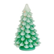 The Gerson Company Set of 2 9.05 in Lighted Green Christmas Tree with Color Changing Lights - N/A