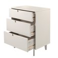 thumbnail image 2 of 3-Drawer Groove Handle Wood Dresser - White, 2 of 7