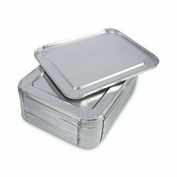 Aluminum Steam Table Pan Lids, Fits Half-Size Deep Pan, 290 Gauge, 0.63" Deep, 10.5 x 12.81, 100/Car | Bundle of 2