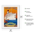 thumbnail image 2 of Sunshine Cruises - Lamport & Holt Line - Vintage Ocean Liner Travel Poster c.1930s - Japanese Unryu Rice Paper Art Print (Unframed) 18 x 24 in, 2 of 4