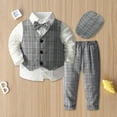 thumbnail image 2 of TAIAOJING Toddler Baby Boy Clothes Suits Tuxedo Gentleman Outfits Sets Formal Dress Shirt+Vest+Pants Baby Suit Sets Relaxed Fit 3-4Y, 2 of 9