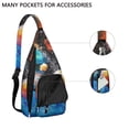thumbnail image 2 of Cosmos Explorer Sling Backpack - Starry Night Sky Pattern Crossbody Shoulder Bag, Water-Resistant Hiking Essential, 2 of 4