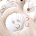 thumbnail image 3 of 1Pack Minimalist White Shell Shape Jewelry Tray For Photography And Display, 3 of 3