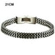 thumbnail image 4 of Minnieouse de 19 cm/21 cm, brazalete de acero de titanio, estilo europeo americano, cadena de mano de quilla trenzada de moda para hombres con Ropa, zapatos y accesorios Miscelánea Antiguo 21CM Minnieouse  AP014719-08, 4 of 6
