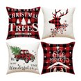 thumbnail image 1 of Fundas de almohada decorativas navideñas, material cómodo y transpirable, exquisita artesanía con cremallera oculta para diversas decoraciones del hogar, 1 of 6