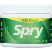 Spry Sugar-Free Spearmint Chewing Gum, 100 Pieces Tub