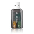 thumbnail image 1 of USB Sound Card 3.5mm Microphone Headphone Jack Stereo 3D Audio Adapter, 1 of 6