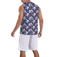 thumbnail image 2 of Naloa cool Skull flower Basketball Jersey Reversible Men's Mesh Athletic Sports Shirts Training Practice S-4XLSmall, 2 of 6