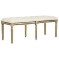 thumbnail image 4 of SAFAVIEH Rocha 19''H French Traditional Rustic Wood Bench, Beige/Rustic Oak, 4 of 7