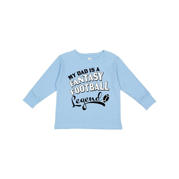 Inktastic My Dad is a Fantasy Football Legend Boys or Girls Long Sleeve Toddler T-Shirt
