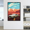 thumbnail image 3 of Muscle Car Wall Art, Car Artwork, Retro American Car Art, Retro American Muscle Poster, Vintage Car Artwork, American Muscle Artwork, Canvas Wall Decor - Natural Framed, 3 of 5