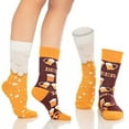 thumbnail image 6 of BAMBOOVEN Men & Women Fun Dress Socks,Colorful Funny Novelty Cotton Socks (Medium,Coffee,6 Variety Pairs),Cotton Socks_989 1002, 6 of 6