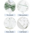 thumbnail image 5 of ZOEREA Boys Clothes Formal Suit Gentleman Wedding Outfit Short Sleeve Shirt with Bow Tie and Suspender Pants 2-10 Years, 5 of 7