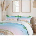 thumbnail image 6 of Ambesonne Pearls Duvet Cover Sets, Shell on Sandy Beach, 2-King, Cream Blue, 6 of 7