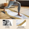 thumbnail image 4 of Blue Marble Gold Wave Pattern Hot Yoga Mat Towel Non Slip for Hot Yoga - Quick-Drying Yoga Mat Cover with 4 Corner Pockets with Travel Bag - Hot Yoga Towel Non Slip 74"x26", 4 of 6