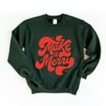 thumbnail image 4 of Make It Merry Cursive Distressed - Women's Graphic Sweatshirt, 4 of 17
