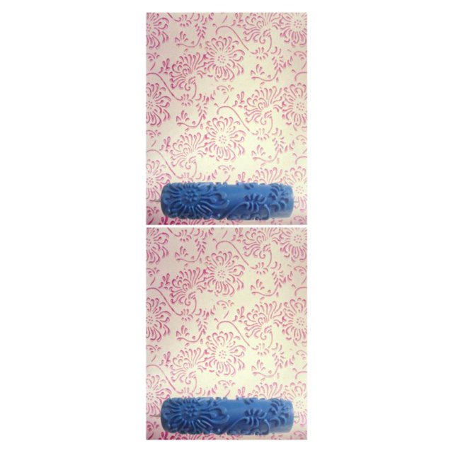 Maytalsory 7 Mur Empaistic Peinture Rouleau Outil Décoration pour Modèle Machine Bleu Type 9 2Set
