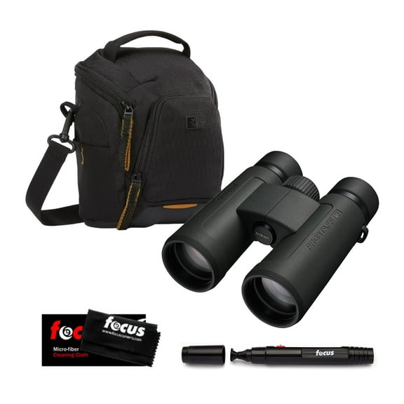 Nikon Prostaff P3 8X42 Binoculars and Black Camera Shoulder Bag Bundle
