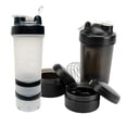 thumbnail image 2 of Botella mezcladora de proteínas Fittify con compartimentos de almacenamiento | Pre-Entrenamiento, Proteínas, Suplementos | 16,9 onzas (500 ml) [Negro], 2 of 5