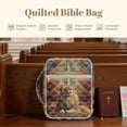 thumbnail image 7 of Xixirimido Bible Cover Case for Women Men, Large Bible Bag Bible Study Supplies Accessories Quilted Bible Carrying Cases with Handle Christian Gift, Cross Lion Geometric Pattern, 7 of 7